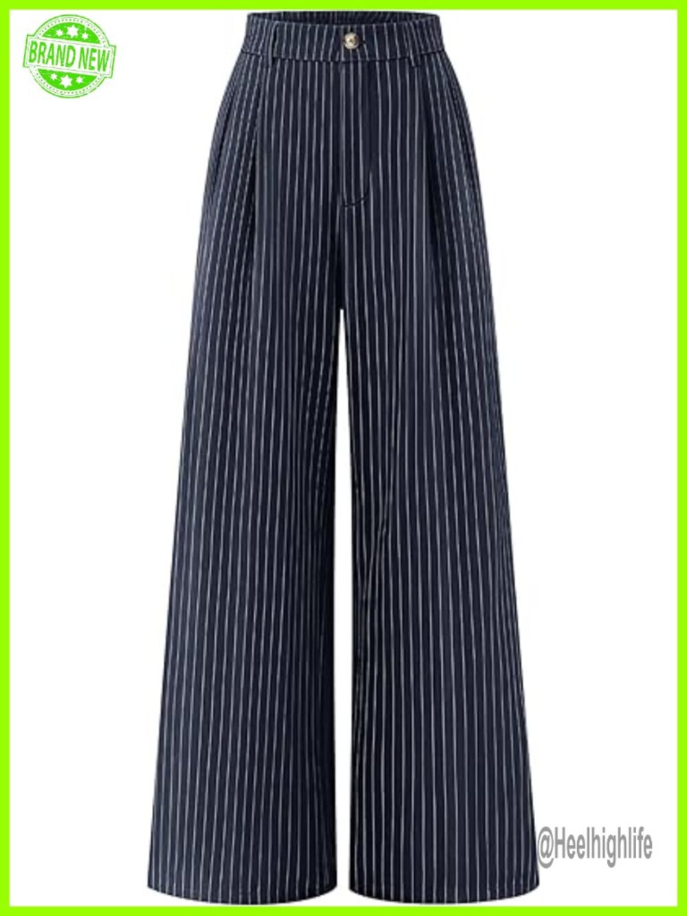 Wide Leg Palazzo Pants with Pockets – Polyester Viscose Elastane
